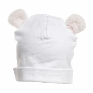 Bonnet fur teddy bear ears 0142 Whi-Pi